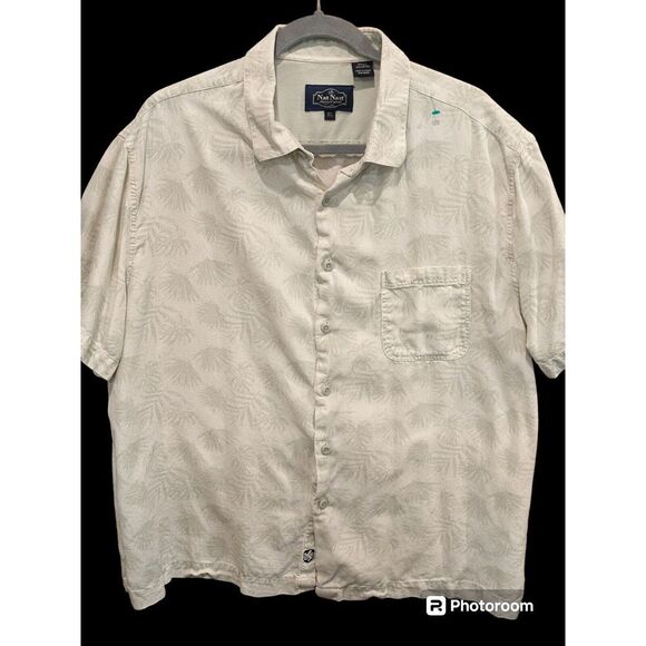 Nat Nast Other - Nat Nast‎ Luxury Originals Men's Short Sleeve Pocket Silk Blend Shirt  Size XL